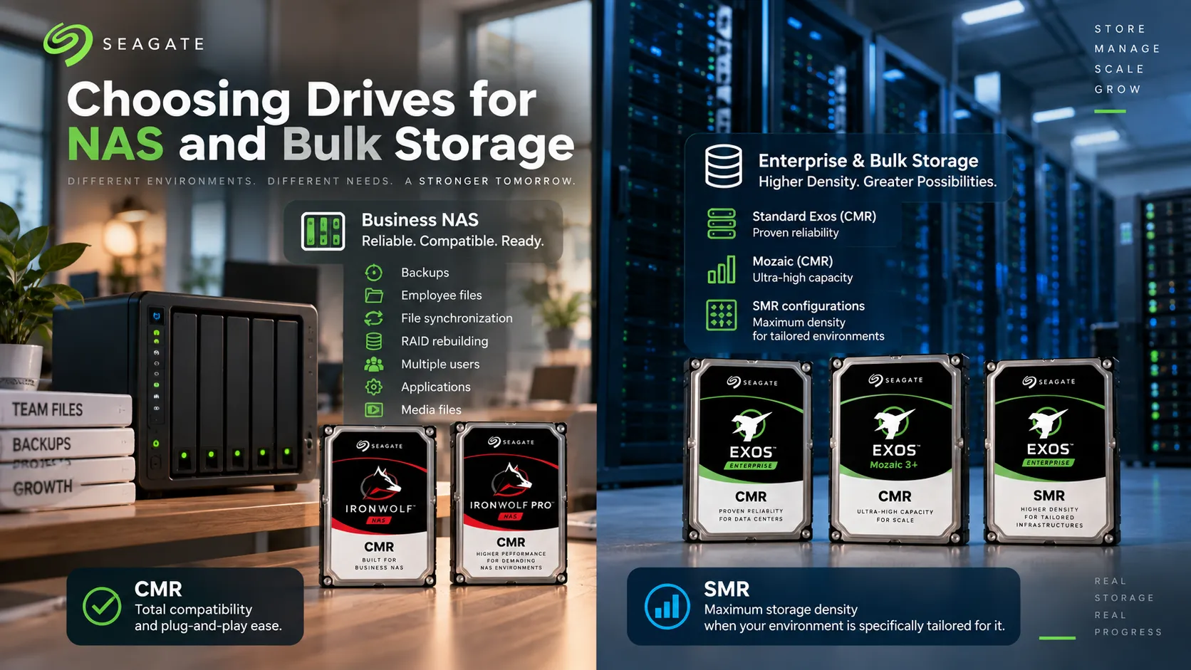 CMR vs SMR Hard Drives: What Business Buyers Need 2 Choosing Drives for NAS and Bulk Storage