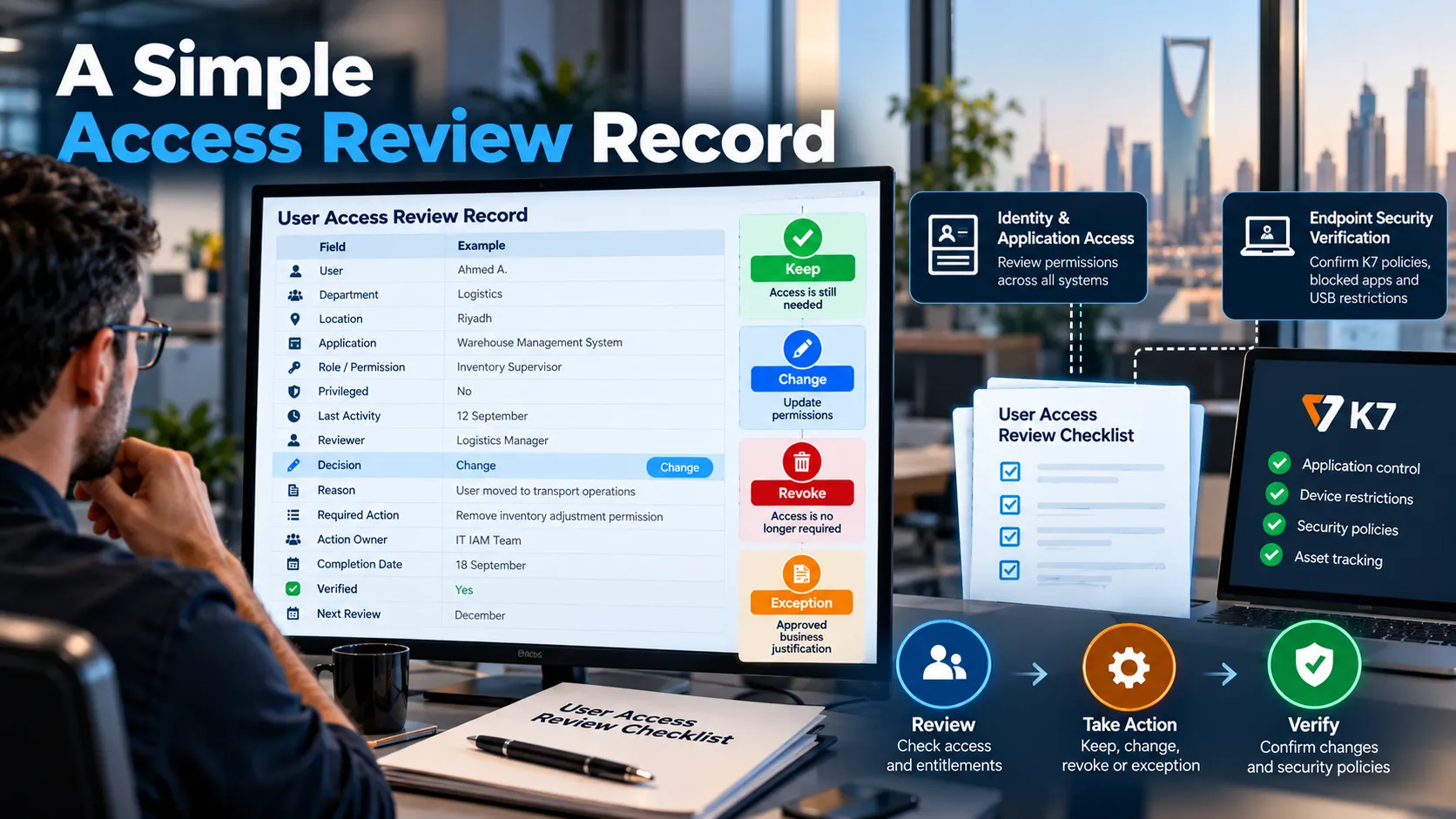 User Access Review Checklist for IT Teams 3 A Simple Access Review Record