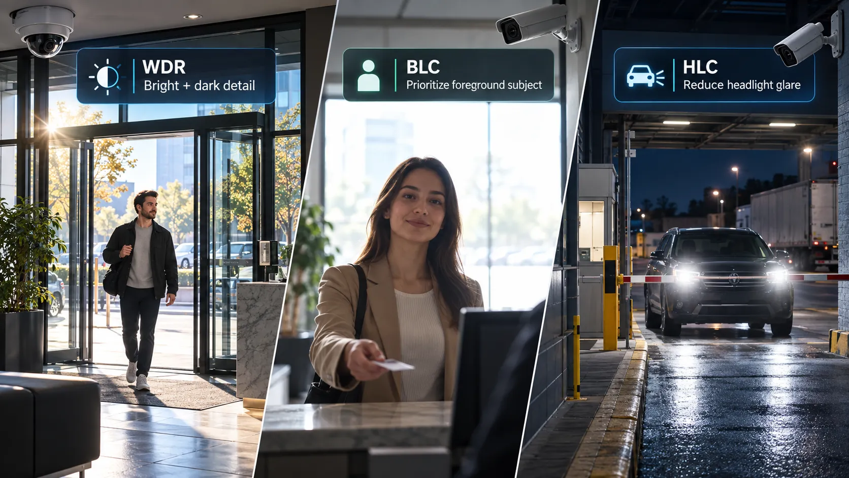 WDR vs BLC vs HLC: Fixing CCTV Lighting Problems 3 Choose a Mode for the Scene