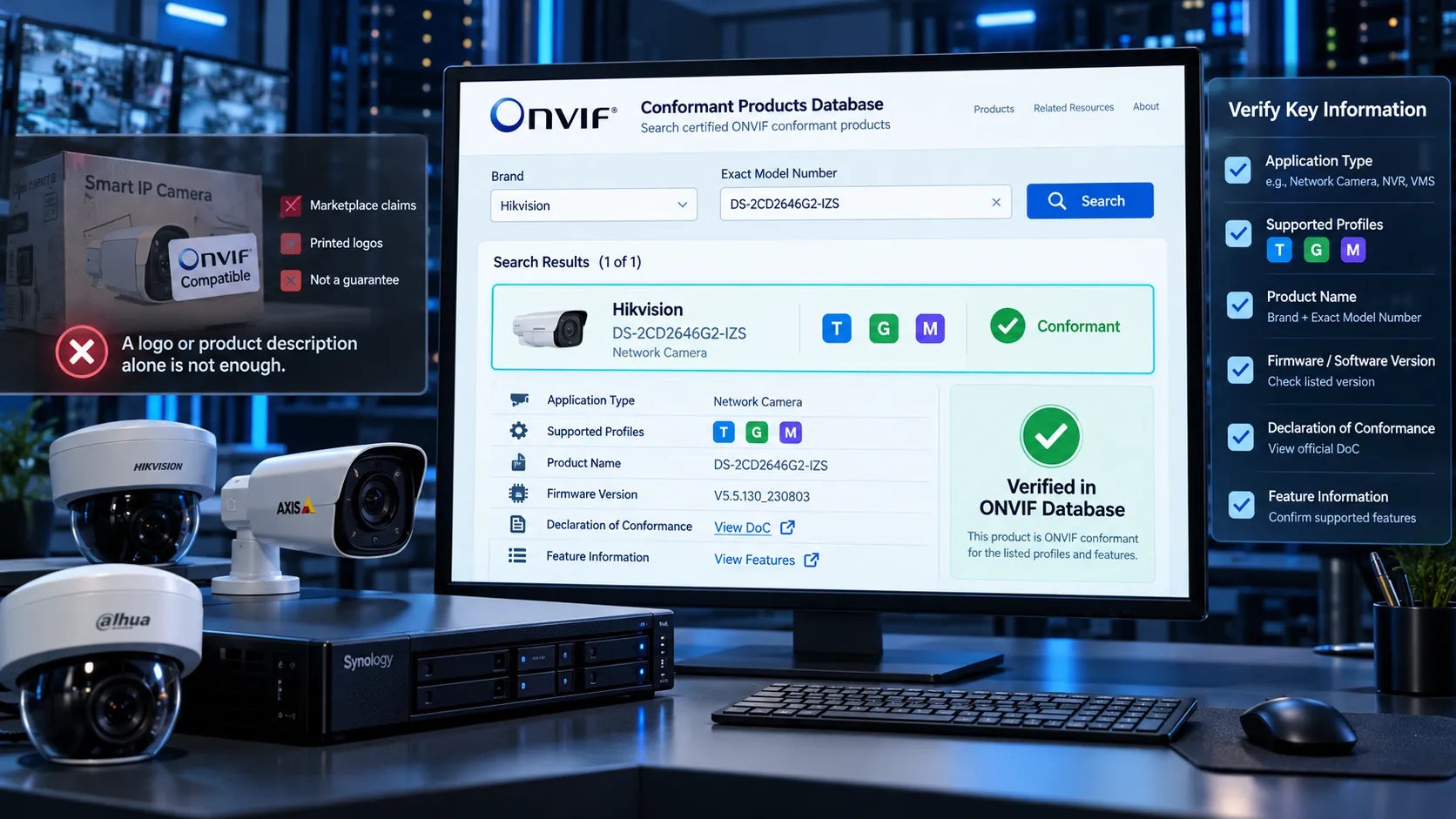 ONVIF compatibility: What to Check Before Buying? 2 Check the Conformant Products Database