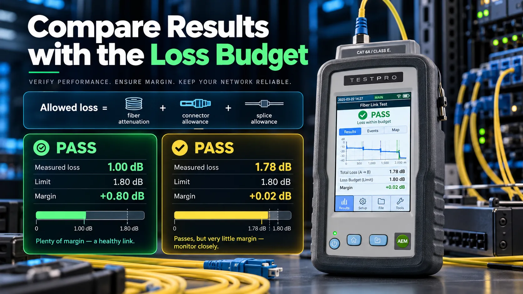 OLTS vs OTDR: Choosing the Right Fiber Test 3 Compare Results with the Loss Budget