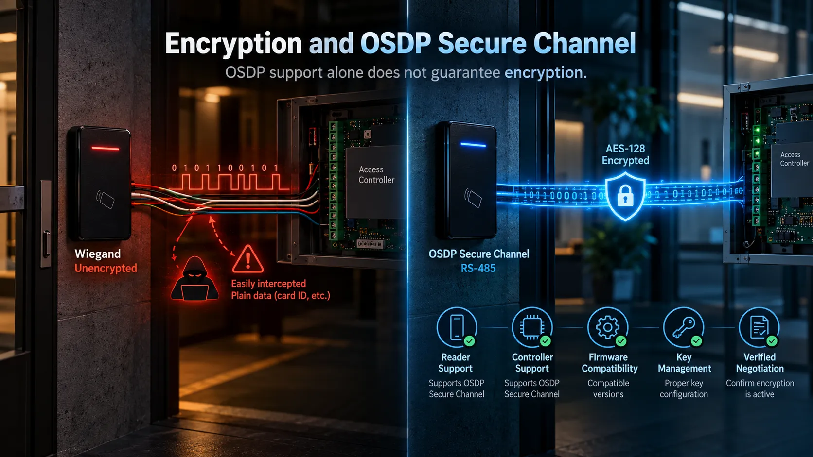 OSDP vs Wiegand: Choosing an Access Reader Protocol 2 Encryption and OSDP Secure Channel