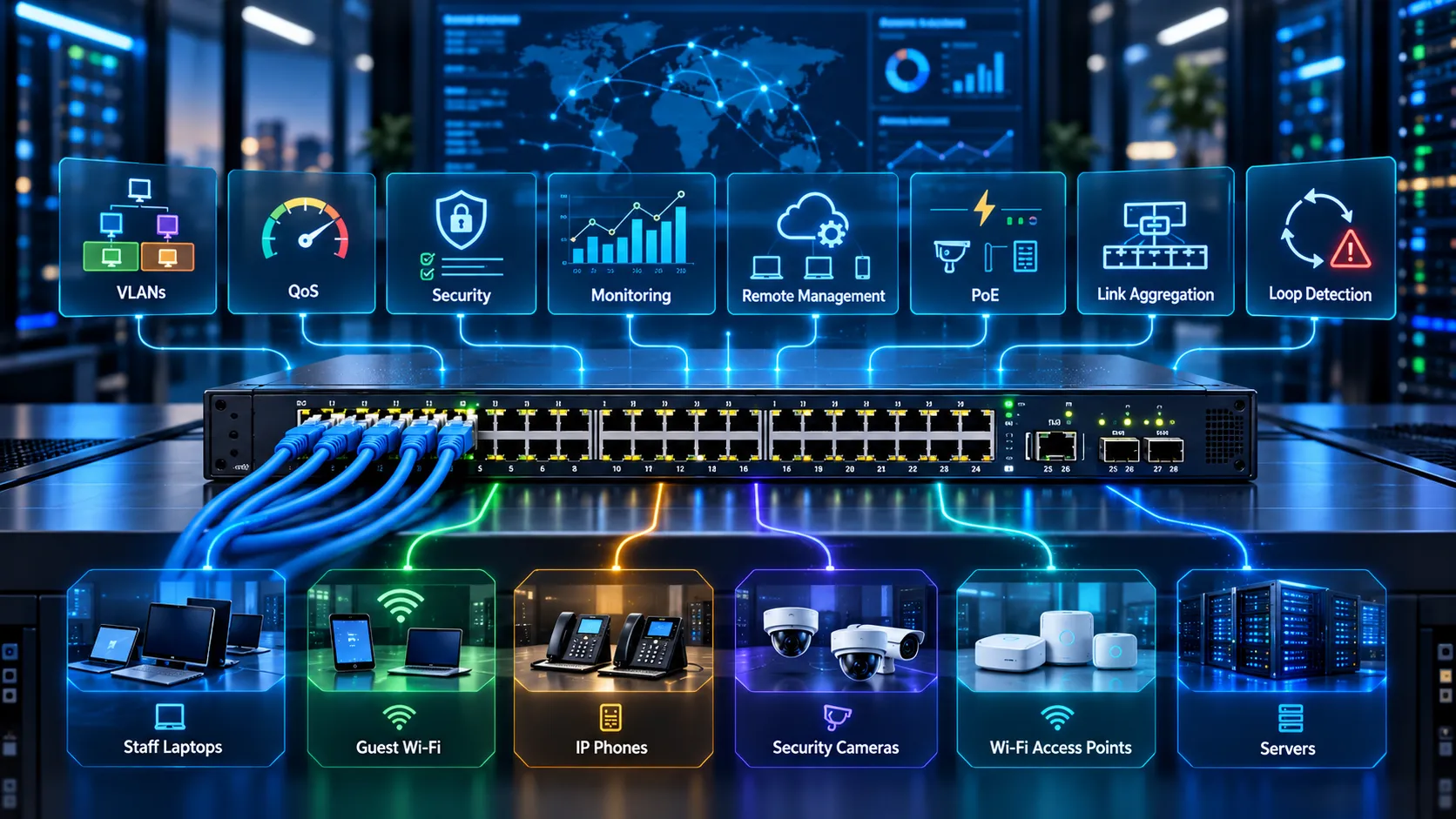 Managed vs Unmanaged Switches for Business 1 What a Managed Switch Adds