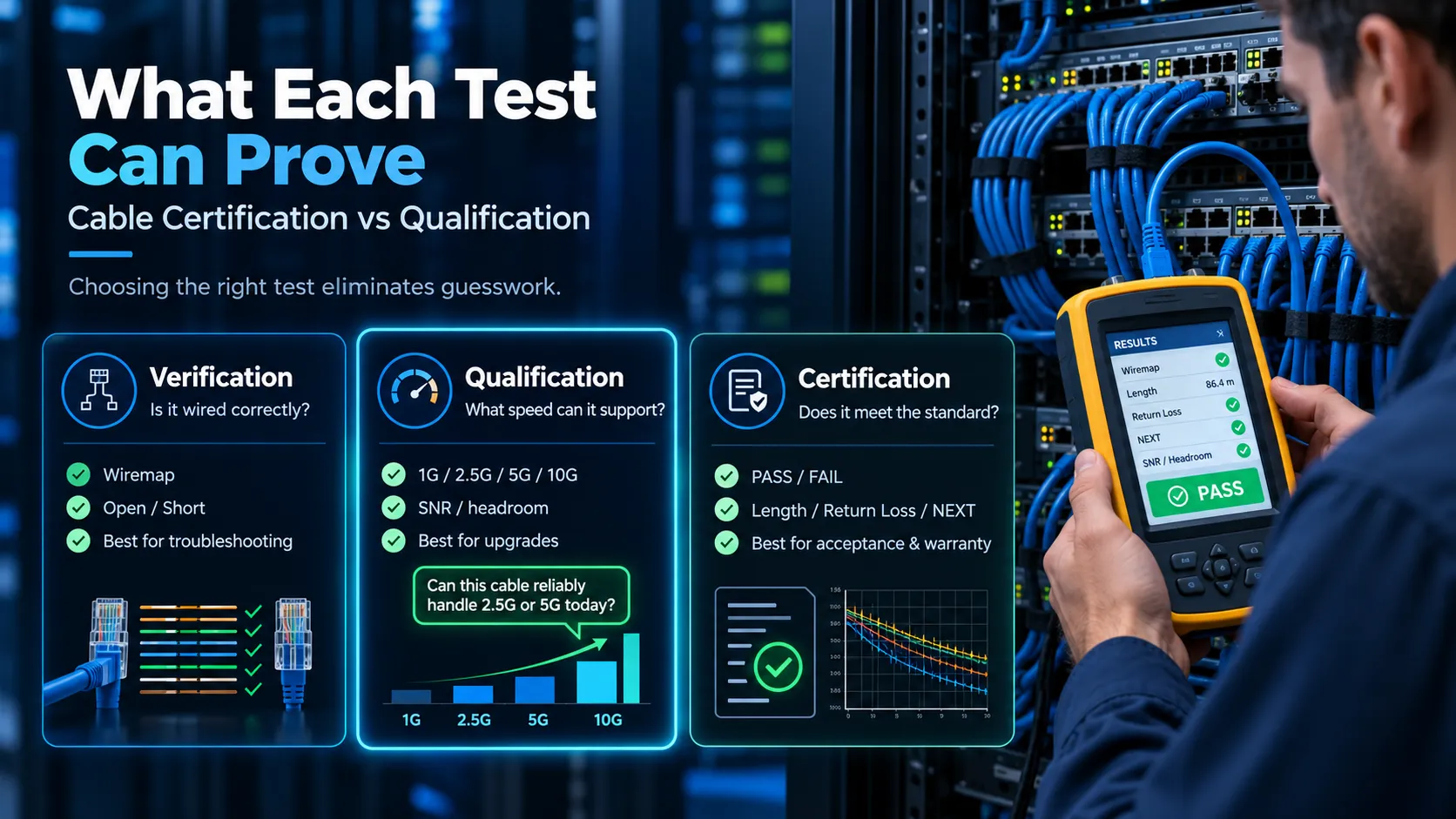 Cable Certification vs Qualification: Which Test? 1 What Each Test Can Prove