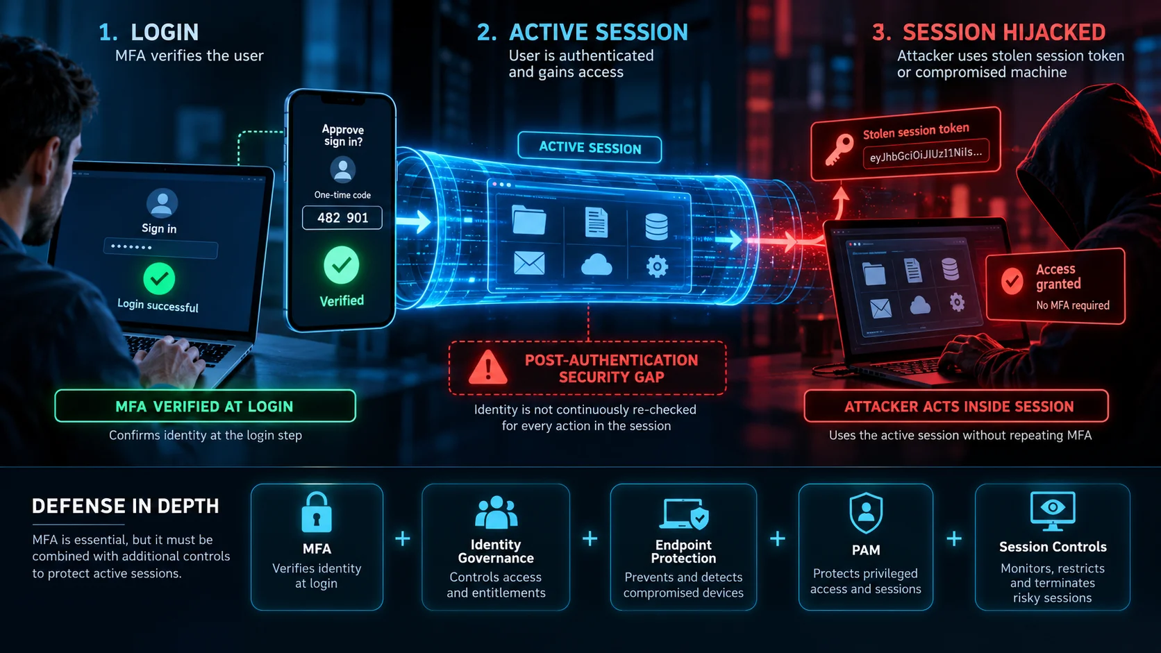 Session Hijacking; Risks Beyond the Login Screen 2 Why MFA Cannot Prevent Every Session Hijacking Attack