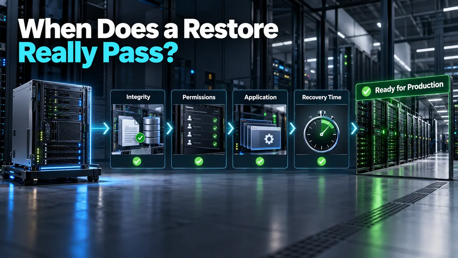 Backup Restore Testing | A Checklist for IT Teams 1 - Backup restore validation checklist covering integrity, permissions, application and recovery time